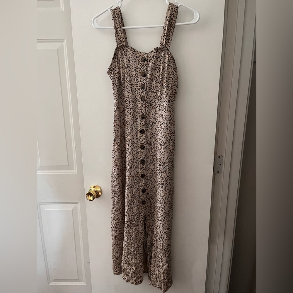 Cheeta Print Midi Dress